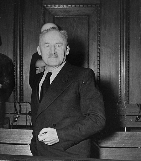 Julius Streicher at the Nuremberg Trials.